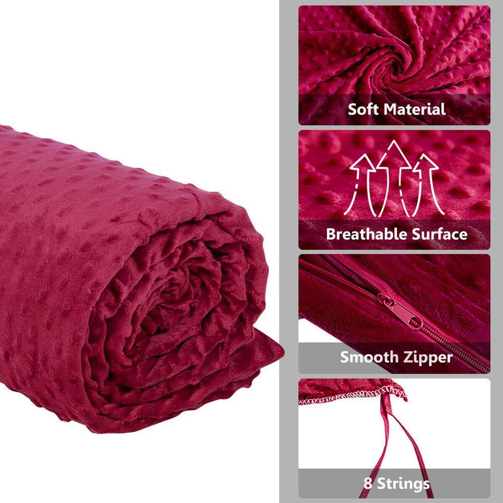 Pink Cotton 20 lb Weighted Blanket Set with Duvet Covers