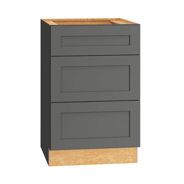 QuickShip Cottage 21 in. W x 21 in. D x 34.5 in. H Assembled Plywood Shaker Bath Drawer Base Cabinet in Fossil
