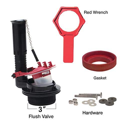 Fluidmaster Universal 3-Inch Toilet Flush Valve Repair Kit with Tool