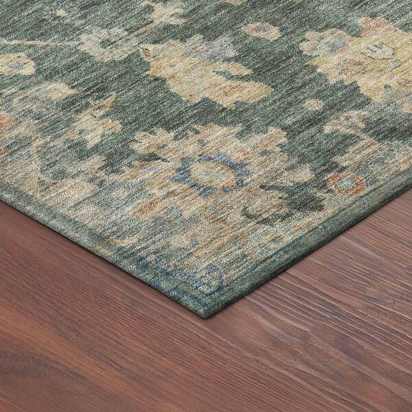 Chantille Machine Washable Indoor/Outdoor Abstract ACN2355 Basil 2 ft. x 7 ft. Runner Rug