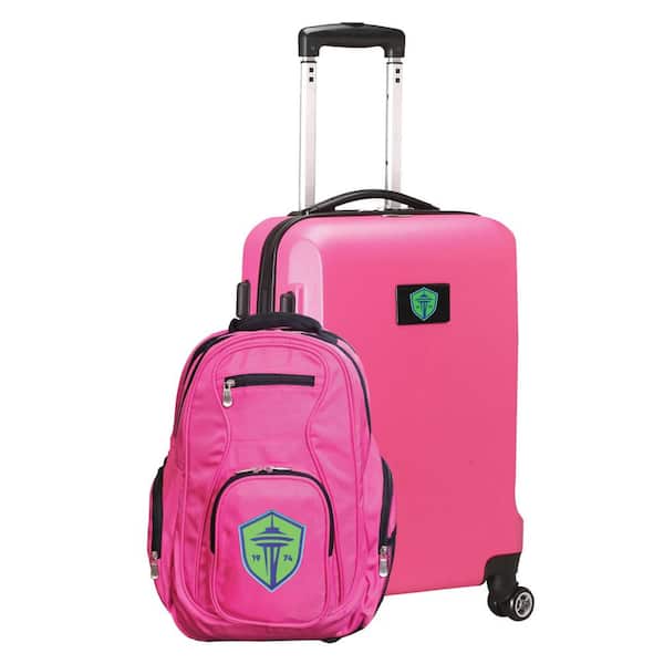 Mojo Seattle Sounders FC 21 in. Deluex 2-Piece Backpack and Carry-on Set- Pink