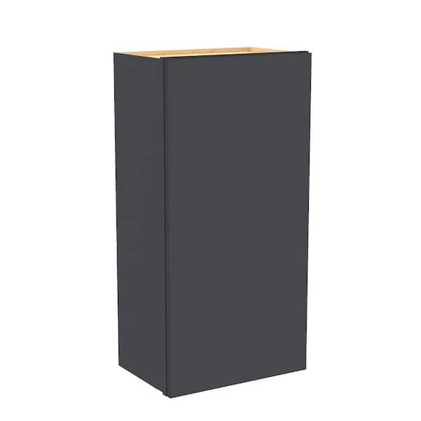 Hargrove 12 in. W x 12 in. D x 42 in. H Assembled Plywood Wall Kitchen Cabinet in Valiant Onyx with Soft Close