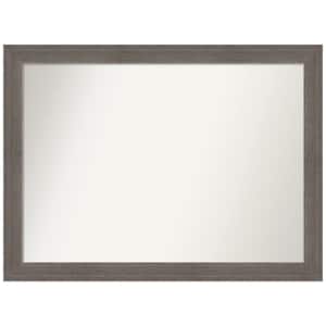 Alta Brown Grey 42.5 in. W x 31.5 in. H Rectangle Non-Beveled Framed Wall Mirror in Gray