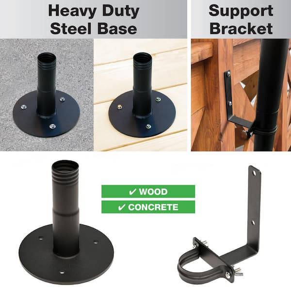 String Light Pole With Concrete Base String Light Pole Stand With Tank