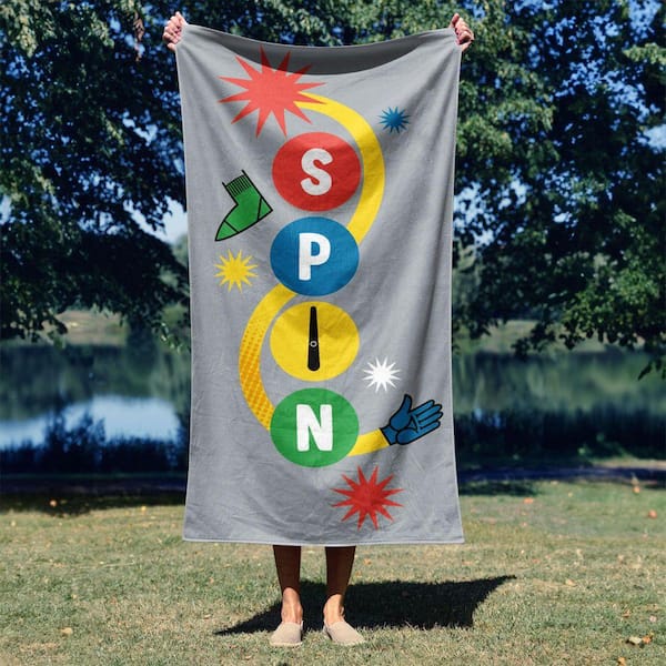 Twister Spin Around Microfiber Beach Towel 30x60 inches
