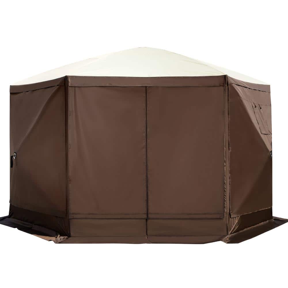10 X 10 Ft Six Sided Pop Up Screen Camping Tent Waterproof Mesh Windows Storage Bag Ground Stakes For 8 People price history on PriceWatchPro