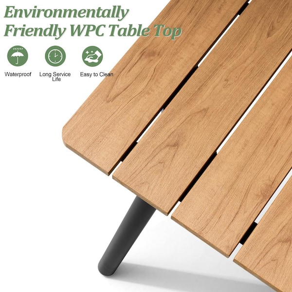 Pellebant 70.86 in. Brown Rectangular Aluminum Outdoor Patio Pellebant 70.86 in. Brown Rectangular Aluminum Outdoor Patio