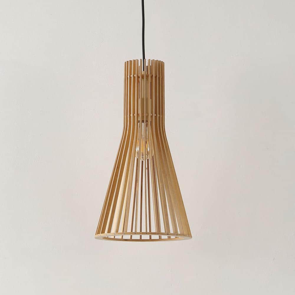 Sonjay 10" Extendable LED Pendant in Natural Brown