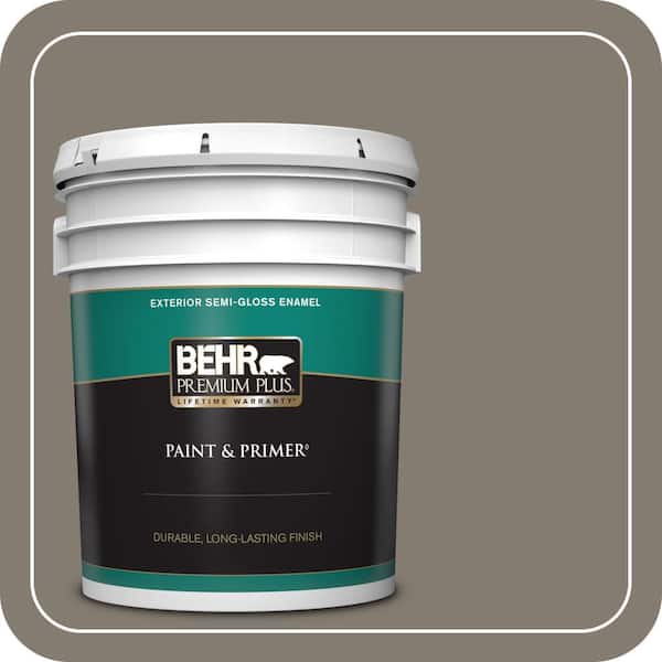 BEHR PREMIUM PLUS 5 gal. #PPF-53 Winding Path Semi-Gloss Enamel Exterior Paint & Primer