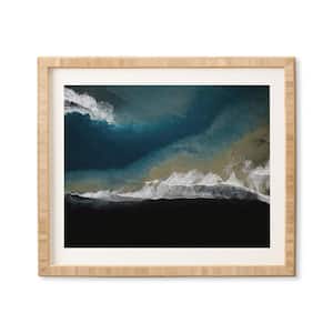 "Where the river meets the ocean" by Michael Schauer Bamboo Framed Abstract Art Print 14 in. x 16.5 in.