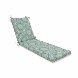 23 x 30 Outdoor Chaise Lounge Cushion in Blue/Green Delancey