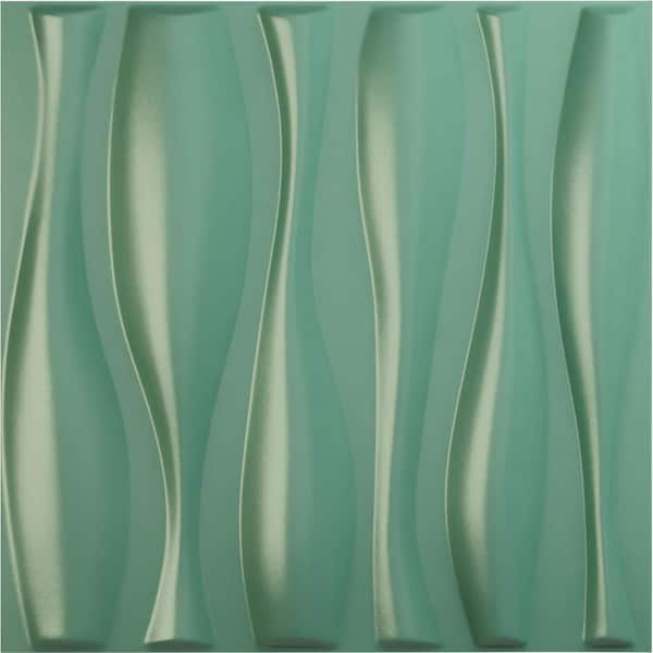 Ekena Millwork 19 5/8 in. x 19 5/8 in. Fairfax EnduraWall Decorative 3D Wall Panel, Sea Mist (12-Pack for 32.04 Sq. Ft.)