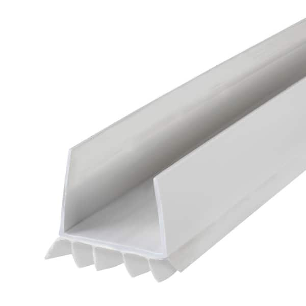 36 in. White Vinyl U-Shape Slide-On Under Door Seal