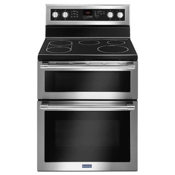 Maytag MET8800FZ- 6.7 cu. ft. Double Oven Electric Range with Convection Oven in Fingerprint Resistant Stainless Steel 0
