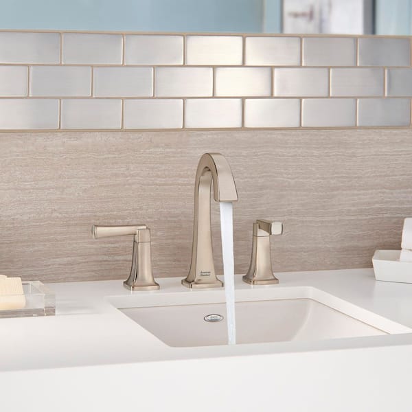 Townsend 8 in. Widespread 2-Handle High-Arc Bathroom Faucet with Speed Connect Drain in Brushed Nickel