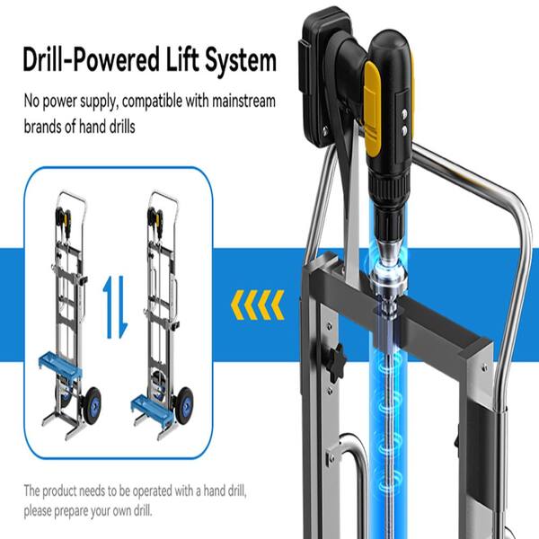 手入れ用具 LDMDot lift LINIOTECH Heavy-Duty Adjustable Dolly Lift Hand Truck, 440lbs
