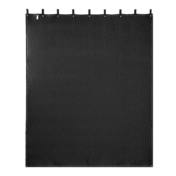 2-Pieces Sound Dampening Blankets, Soundproof Curtains with 96 x 80 in. Soundproof Blanket with Grommets, Black