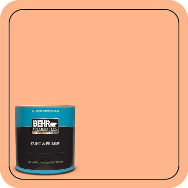 BEHR PREMIUM PLUS 1 qt. #P210-4 Lollipop Satin Enamel Exterior Paint & Primer