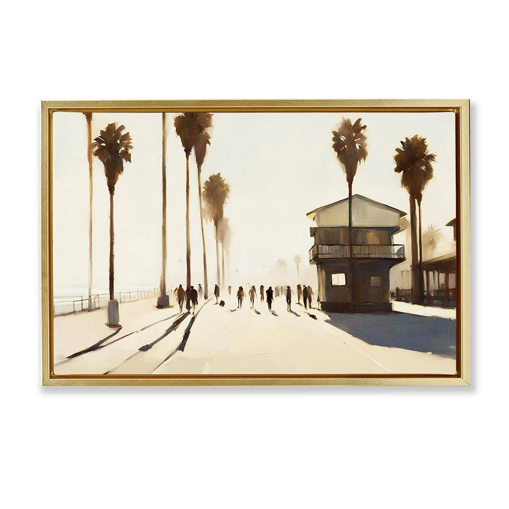 Tropical Afternoon Shadows by Noah Bay Gold Floater Frame Nature Graphic Art Print 21 in. x 31 in. price history on PriceWatchPro