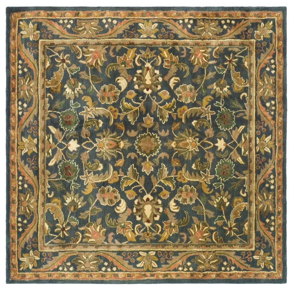 Antiquity Blue/Gold 8 ft. x 8 ft. Square Border Area Rug price history on PriceWatchPro