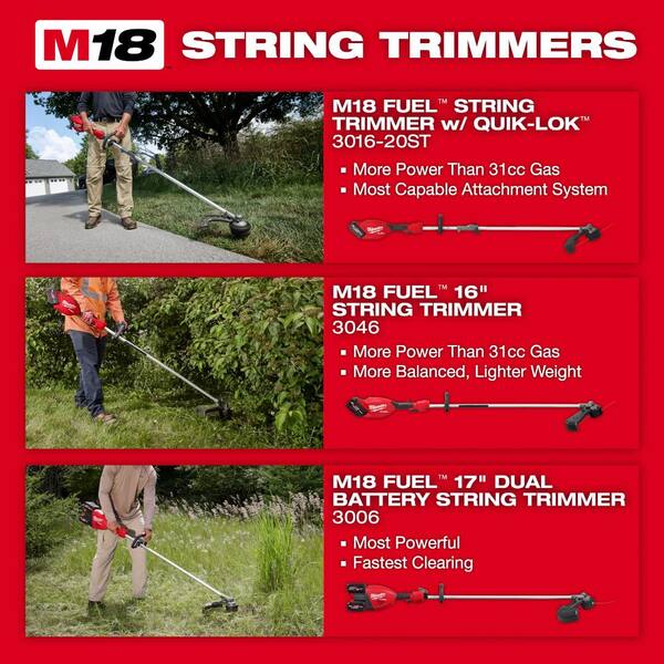 Milwaukee M18 FUEL 18V 16 in. Brushless Battery Straight Shaft