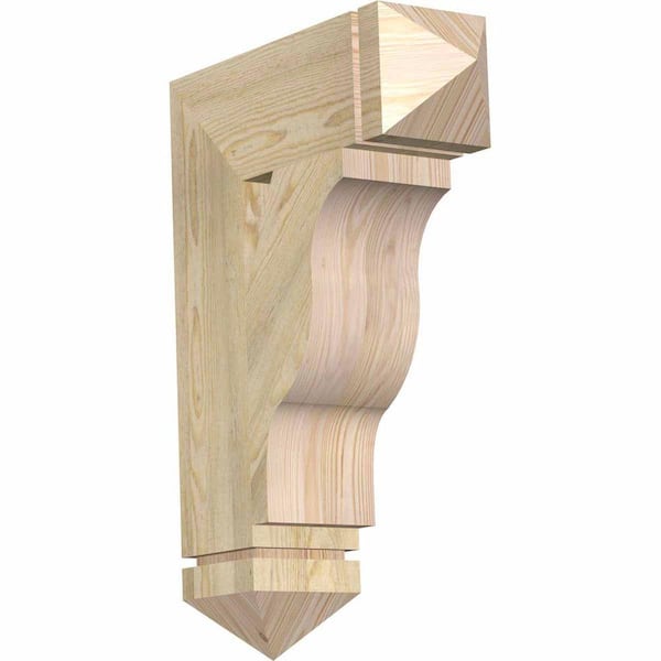 Ekena Millwork 6 in. x 28 in. x 20 in. Douglas Fir Funston Arts and Crafts Rough Sawn Bracket