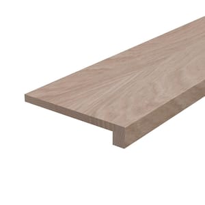 Stair Parts 48 in. x 11-1/2 in. Unfinished White Oak Plain Solid Edge-Glued Stair Tread