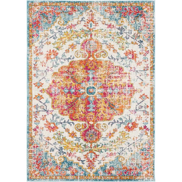 Livabliss Demeter Orange Doormat 3 ft. x 5 ft. Area Rug