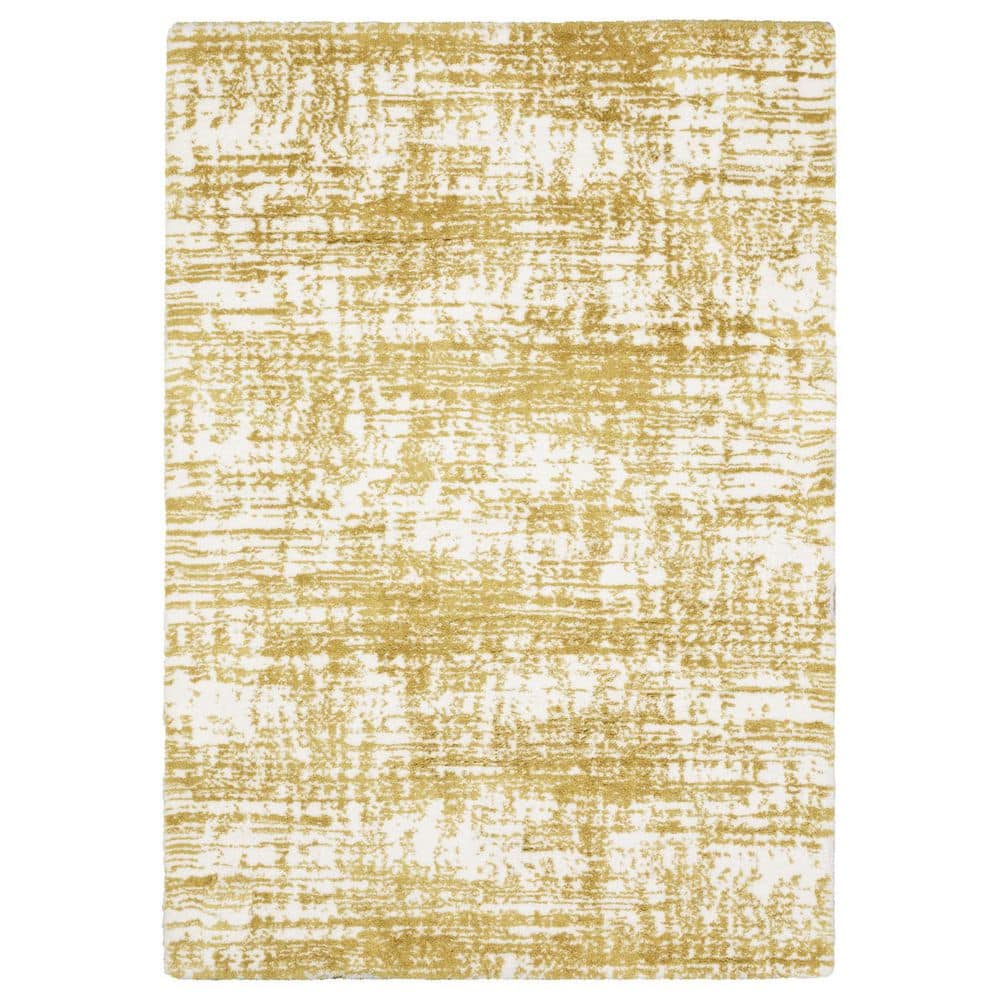 HomeRoots 2' X 3' Gold And Ivory Abstract Area Rug 2000575307 - The ...