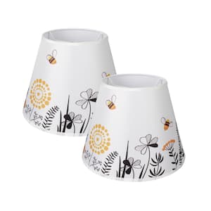 Nature Collection Limited Edition Round Empire Shape 10 in. x 7.5 in. x 6 in. Bumble Bee Lamp Shade (2-Pack)