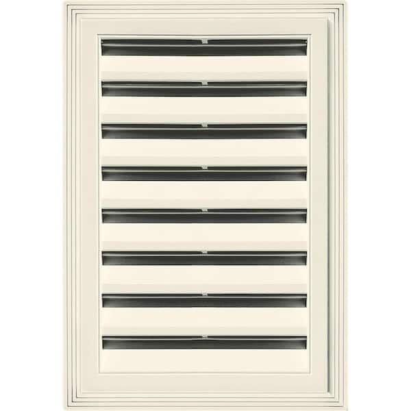 Builders Edge 12 in. x 18 in. Rectangle Gable Vent #082 Linen