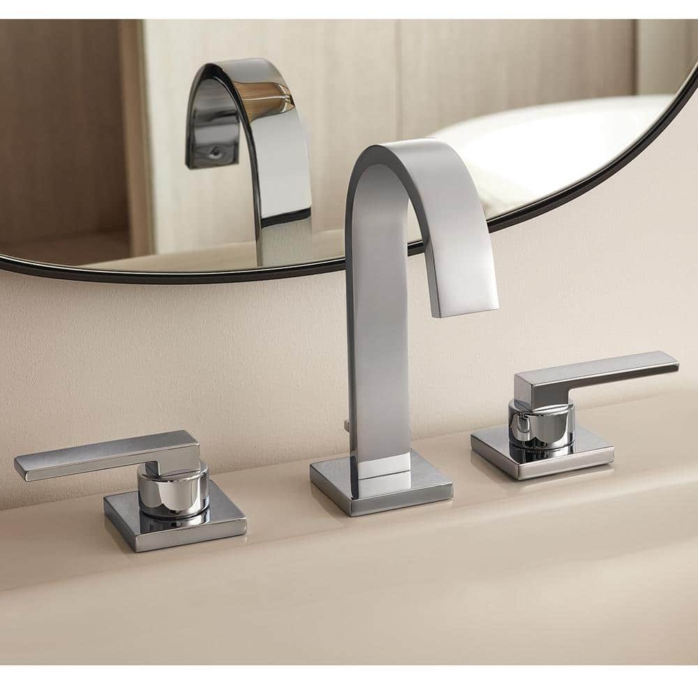 Lura 14" Brushed Bronze Widespread Bathroom Faucet with Drain Assembly