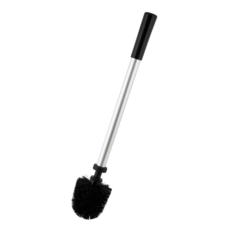 Stainless Steel 2-in-1 Toilet Brush and Plunger Set with Holder