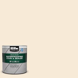1 qt. #13 Cottage White Solid Color Waterproofing Exterior Wood Stain and Sealer