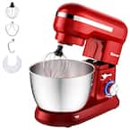 380W 4.8 qt. . 8-Speed Silver Stainless Steel Stand Mixer with Dough Hook Beater