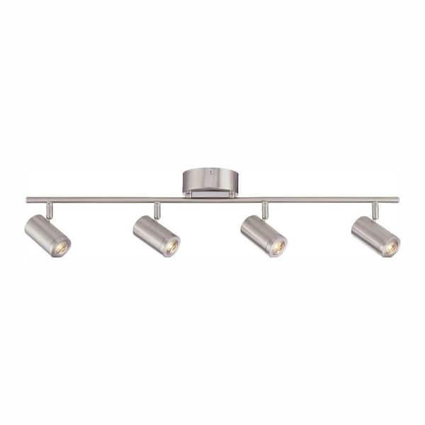 EnviroLite 3 ft. Brushed Nickel Integrated LED Track Lighting Kit with 4 Track Light