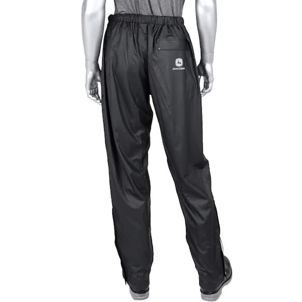 John Deere Men's X-Large Black Waterproof, Polyurethane-Coated