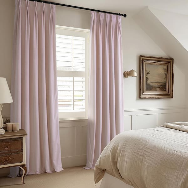 Exclusive Fabrics & Furnishings Ballet Pink Pleated Curtains