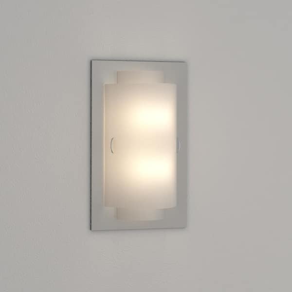 Bel Air Lighting Noelle 2-Light Polished Chrome Indoor Wall Sconce Light Fixture with Frosted Glass Shade