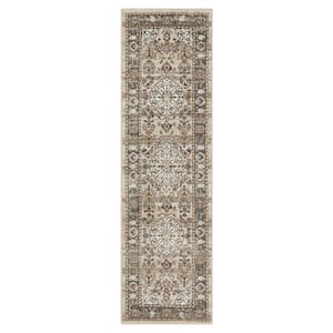 Home Decorators Collection Harmony Gray 2 ft. x 7 ft. Indoor Machine  Washable Runner Rug 607181 - The Home Depot