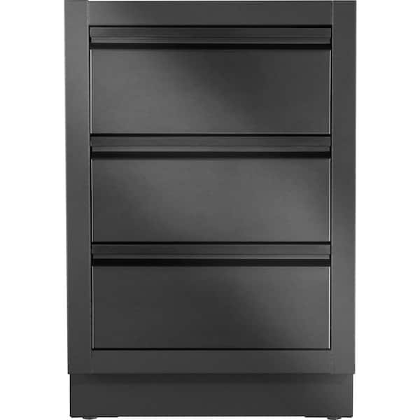 OASIS® Three Drawer Cabinet in Matte Black