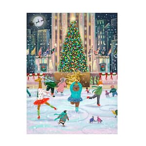 Unframed Home Christine Rotolo 'Animals Ice Skating At Rockefeller' Photography Wall Art 14 in. x 19 in.