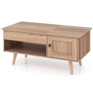 39.5 in. Natural Rectangle Wood Coffee Table