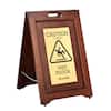 Alpine Industries 24 in. 2-Sided Brass Plated Wooden Bilingual Wet Floor  Sign (2-Pack) 499-BRA-2PK - The Home Depot