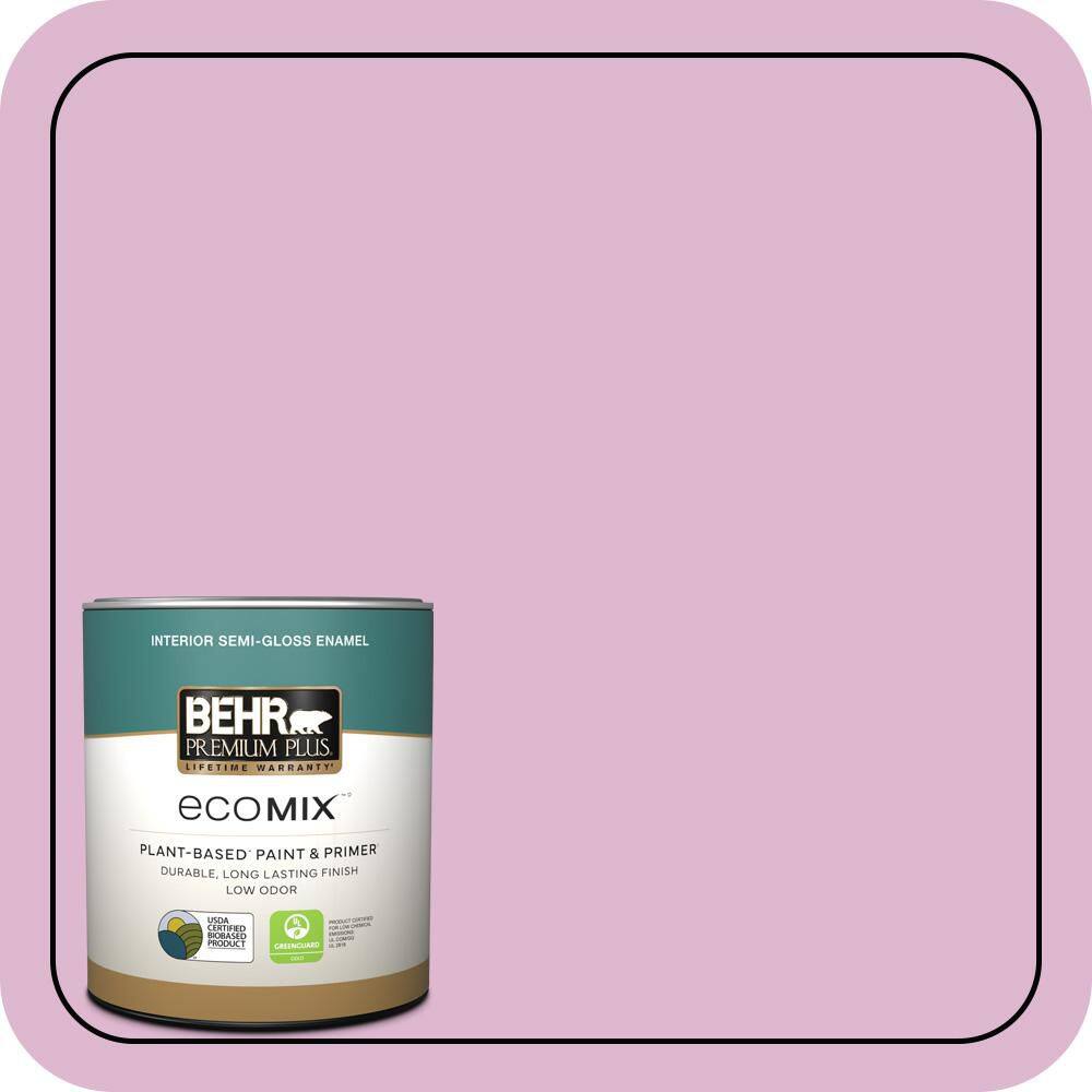 Wink Color BEHR PREMIUM PLUS 1 qt. #M120-3 Pink Wink Semi-Gloss Enamel EcoMix ...