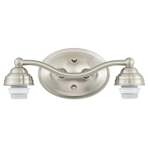 Westinghouse 2-Light Brushed Nickel Wall Mount Bath Light
