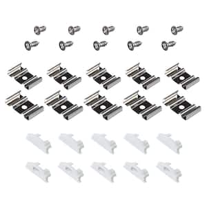 Bendable White Tape Light Channel Accessory Pack LED Mounting Hardware (10-Pack)