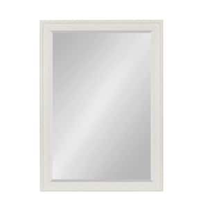 Alysia 23.5 in. W x 35.5 in. H Framed Rectangular Beveled Edge Bathroom Vanity Mirror in White