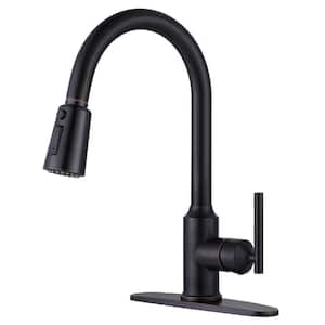 Single-Handle Pull-Down Sprayer Kitchen Faucet with PowerSpray and Temperature Control in Oil Rubbed Bronze