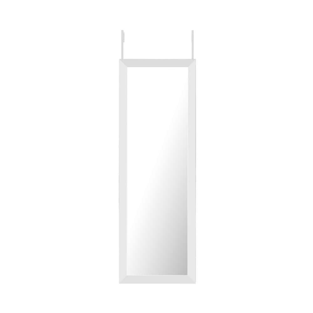 Mirrorize Canada 42 in. x 14 in. White Framed Over The Door Mirror